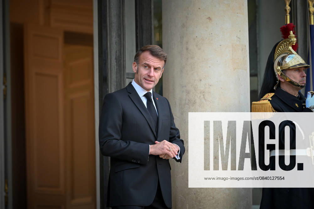 French president Emmanuel Macron welcomes Mahmoud Abbas at Elysee Palace 450581 2025 11 11