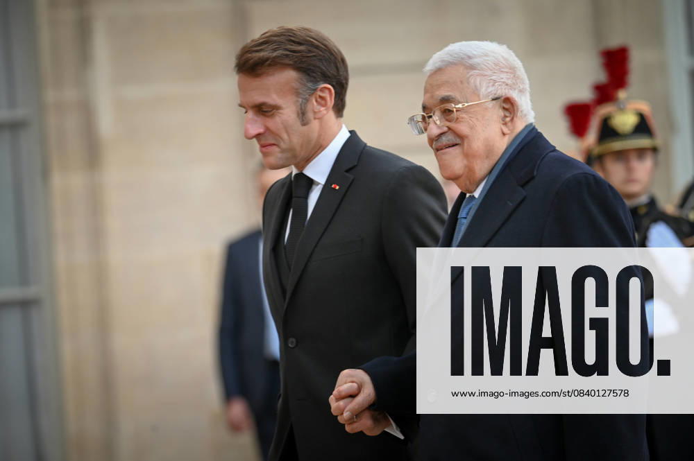 French president Emmanuel Macron welcomes Mahmoud Abbas at Elysee Palace 450581 2025 11 11