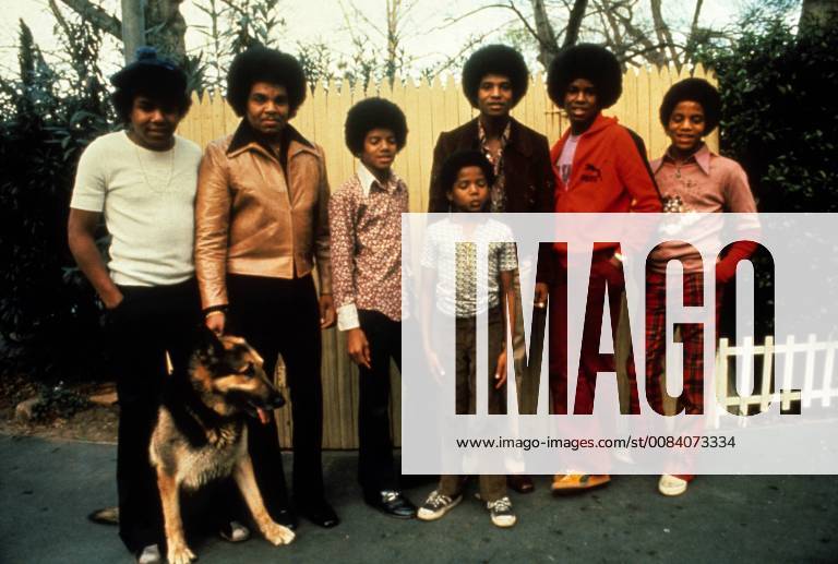 Exact Date Unknown - JACKSON 5 members including TITO, JOE, MICHAEL, RANDY, JACKIE, JERMAINE, MARLON. - ZUMAg49_ 19900101_zaf_g49_001