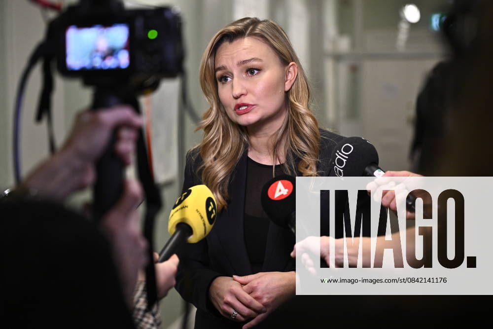 STOCKHOLM, SWEDEN 20251204 Energy and Industry Minister Ebba Busch KD meets the media after the meeting with the Industry Committee in the Riksdag STOCKHOLM SWEDEN