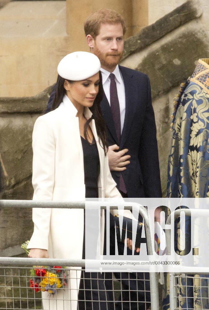 Commonwealth Day in London LONDON, UNITED KINGDOM - MARCH 12: Prince Harry and Meghan Markle walk into the Dean s Yard in Westminster Abbey to attend a reception after celebrating Commonwealth Day in London on Monday March 12, 2018. London, City of Ingiltere. Editorial use only. Please get in touch for any other usage.