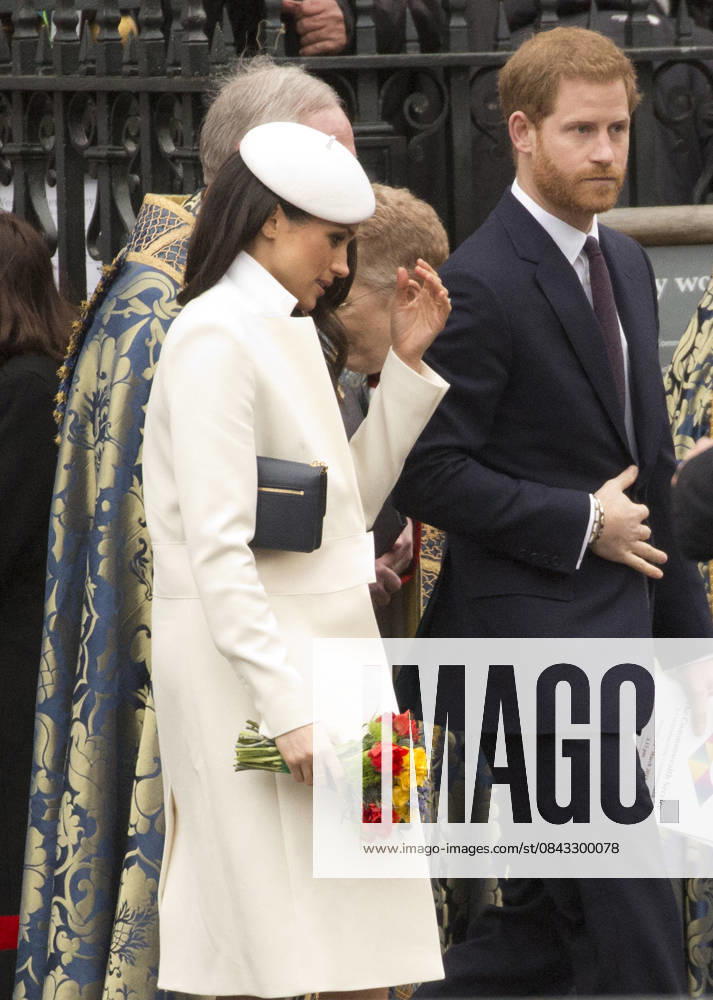 Commonwealth Day in London LONDON, UNITED KINGDOM - MARCH 12: Prince Harry and Meghan Markle walk into the Dean s Yard in Westminster Abbey to attend a reception after celebrating Commonwealth Day in London on Monday March 12, 2018. London, City of Ingiltere. Editorial use only. Please get in touch for any other usage.