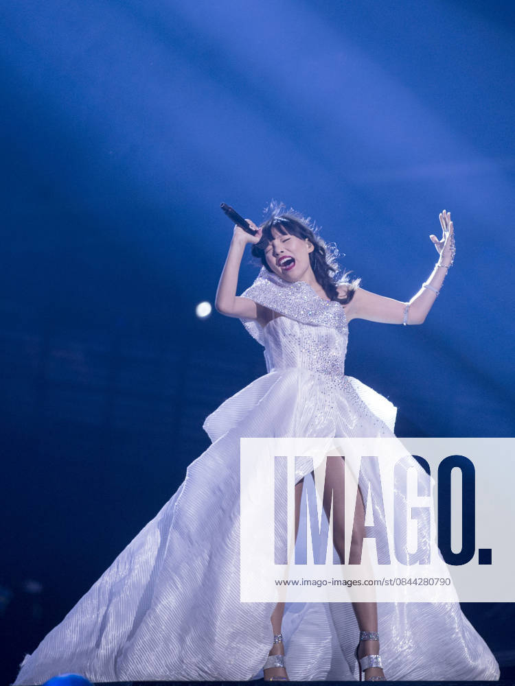 2016 Eurovision Song Contest Dress Rehearsal of the Grand Final STOCKHOLM, SWEDEN - MAY 13: Dami Im of Australia performs during the Second Dress Rehearsal of the Grand Final ahead of the 2016 Eurovision Song Contest in Stockholm, Sweden on May 13, 2016. Stockholms Lan Sweden. Editorial use only. Please get in touch for any other usage.