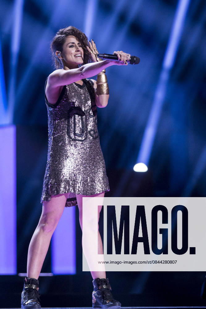 2016 Eurovision Song Contest Dress Rehearsal of the Grand Final STOCKHOLM, SWEDEN - MAY 13: Barbara Reyzabal of Spain performs during the Second Dress Rehearsal of the Grand Final ahead of the 2016 Eurovision Song Contest in Stockholm, Sweden on May 13, 2016. Stockholms Lan Sweden. Editorial use only. Please get in touch for any other usage.