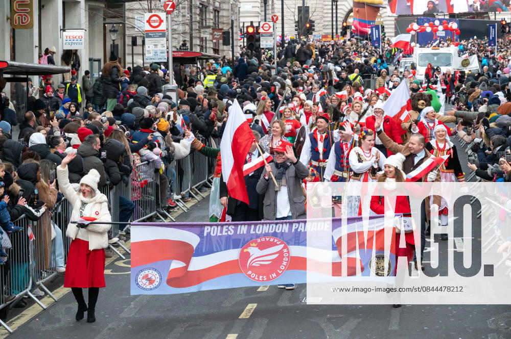 People seen marching during the parade. Performers, marching bands, dancers, and decorated floats filled the streets of central London as the annual London New Year Parade processed from Piccadilly to Whitehall, marking the start of the year with a large public celebration. International marching bands and community groups showcased music, culture, and pageantry as crowds lined the route to watch the spectacle. London United Kingdom - ZUMAs197 20260101_aaa_s197_201