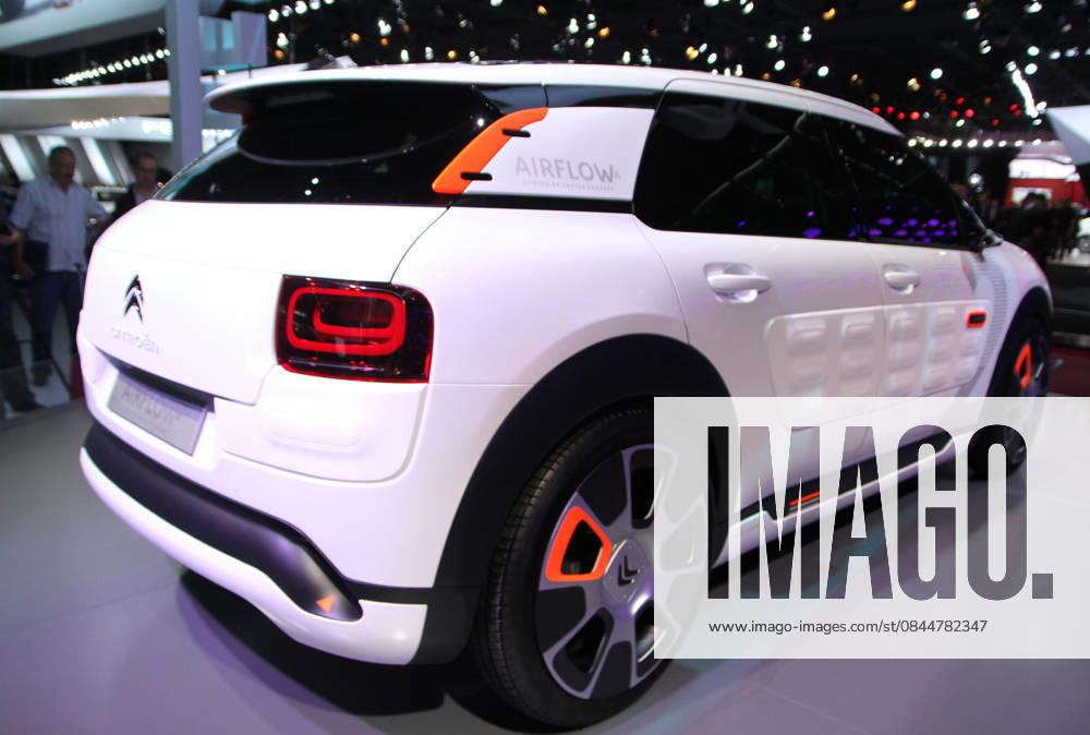 Paris Motor Show 2014 PARIS, FRANCE - OCTOBER 2: The Citroen concept C4 Cactus Airflow by French automaker Citroen is presented during press day of the Paris Motor Show Mondial de l Automobile in Paris, France on 02 October 2014. The Paris Motor Show, which takes place every two years, runs from 04 to 19 October 2014 with international car makers presenting their latest models and studies.Infiniti Q70 Paris Ile-de-France. Editorial use only. Please get in touch for any other usage.