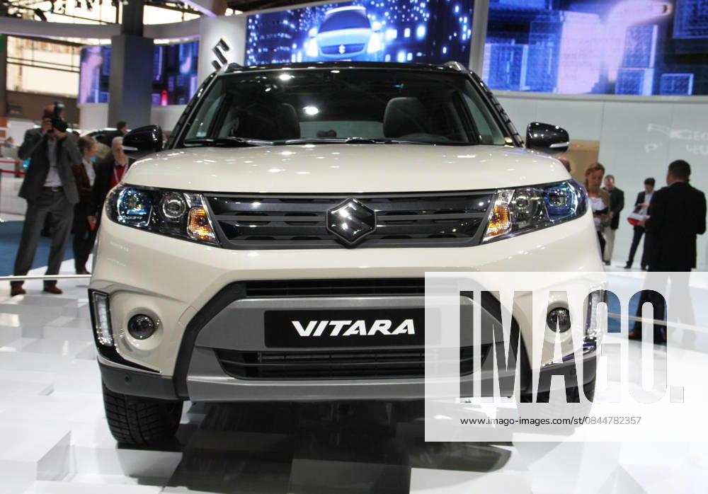 Paris Motor Show 2014 PARIS, FRANCE - OCTOBER 2: The Suzuki Grand Vitara by Japanese automaker Suzuki is presented during press day of the Paris Motor Show Mondial de l Automobile in Paris, France on 02 October 2014. The Paris Motor Show, which takes place every two years, runs from 04 to 19 October 2014 with international car makers presenting their latest models and studies.Infiniti Q70 Paris Ile-de-France. Editorial use only. Please get in touch for any other usage.