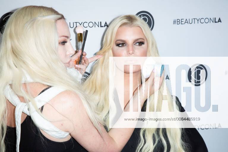 Joyce Bonelli and Jessica Simpson attend the 5th Annual Beautycon Festival Los Angeles at the Los Angeles Convention Center on July 14, 2018 in Los Angeles, California. USA 2018 The 5th Annual Beautycon Festival Los Angeles at the Los Angeles Convention Center in Los Angeles, California.