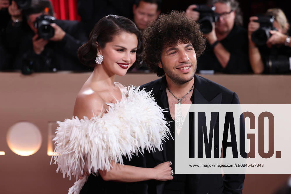 BEVERLY HILLS, CALIFORNIA - JANUARY 11: Selena Gomez and Benny Blanco at the 83rd Annual Golden Globe Awards at The Beverly Hilton on January 11, 2026 in Beverly Hills, California.Credit: USA - ZUMAa123 20260110_zaa_a123_943