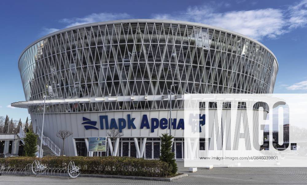 Das Gebäude der Sporthalle Parck Arena in Burgas, Bulgarien, Osteuropa The building of sports hall Parck Arena in Burgas, Bulgaria, Eastern Europe