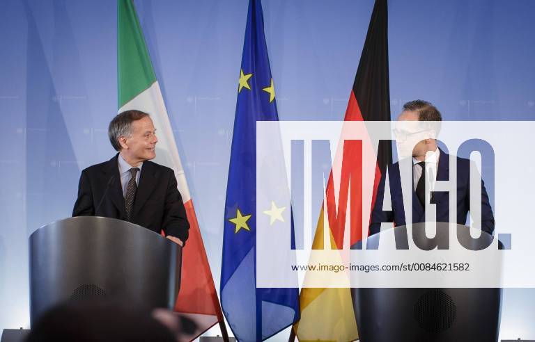 Bundesaussenminister Heiko Maas (r), SPD, trifft den Minister fuer Auswaertige Angelegenheiten und Internationale Kooperation von Italien, Enzo Moavero Milanesi, 23.07.2018, Berlin. Berlin Deutschland