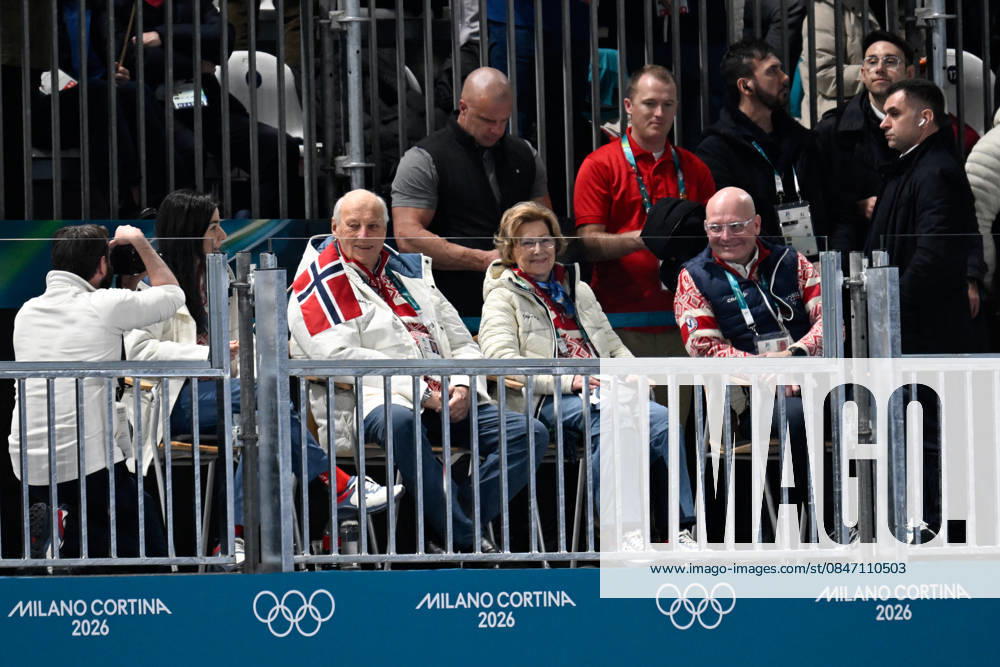 Winter Olympics - King Harald V and Queen Sonja At Speed Skating Stadium - Milan King Harald V and Queen Sonja of Norway are seen in the stands while attending the speed skating men s 5000m event during the Milano Cortina 2026 Winter Olympic Games at Milano Speed Skating Stadium in Milan, Italy on February 7, 2026. Photo by JMP ABACAPRESS.COM Milan Italy