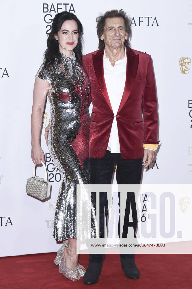 Sally Humphreys Wood mit Ehemann Ron Wood bei der BAFTA 2026 Invest in Talent Gala im Hotel Chancery Rosewood. London