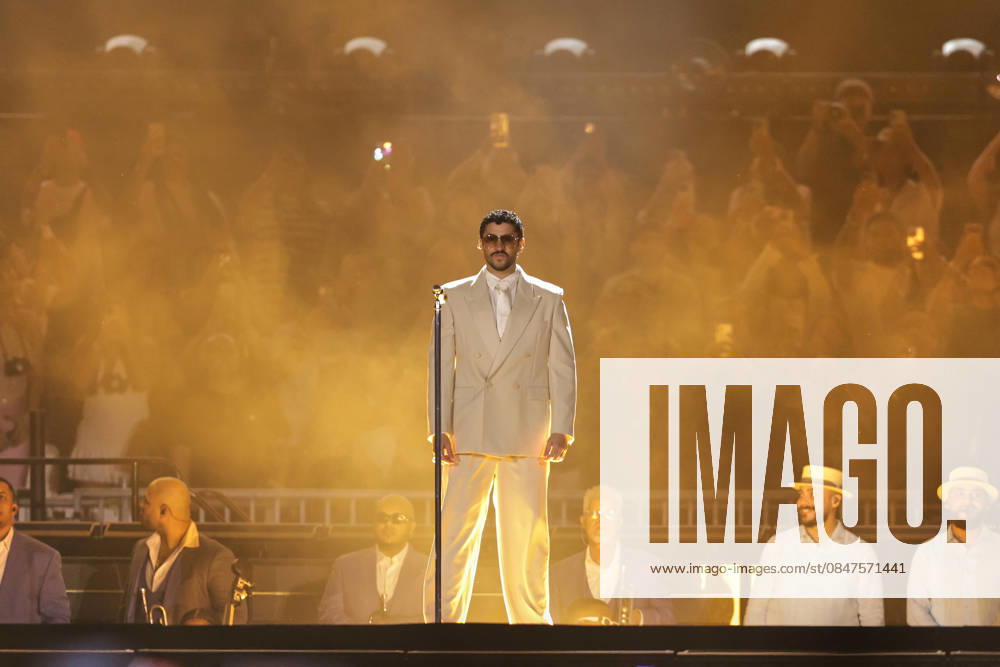 Bad Bunny performs first Buenos Aires concert of world tour BUENOS AIRES, ARGENTINA - FEBRUARY 13: Puerto Rican singer Bad Bunny performs during the first of his three scheduled shows at Estadio Monumental in Buenos Aires, Argentina, as part of his Debi Tirar Mas Fotos world tour, in Buenos Aires, Argentina on February 13, 2026. The artist arrived in Argentina following a high-profile appearance at the Super Bowl, where he delivered strong criticism of US policies, and after winning a Grammy Award, becoming the first Spanish-language album to receive the Album of the Year honor. The concert drew tens of thousands of fans, marking one of the most anticipated musical events of the year in the Argentine capital. Luciano Gonzalez Anadolu Bu