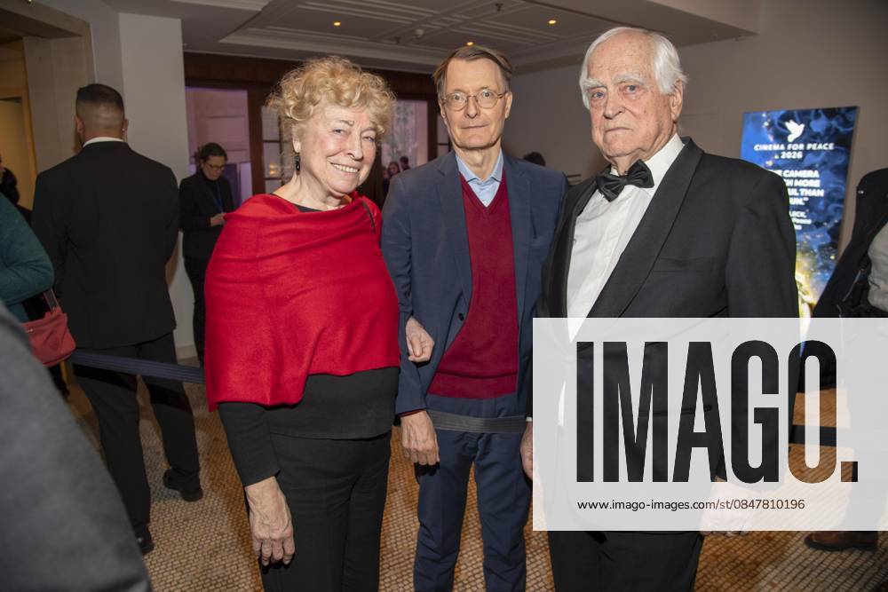 Gesine Schwan, Karl Lauterbach und Peter Eigen zu Gast bei der Cinema For Peace Gala 2026 im Hotel Adlon Kempinski am 16.02.2026 in Berlin Berlin Deutschland