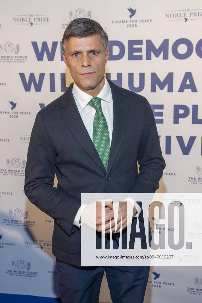 Leopoldo Lopez Mendoza venezolanischer Politiker zu Gast bei der Cinema For Peace Gala 2026 im Hotel Adlon Kempinski am 16.02.2026 in Berlin Berlin Deutschland