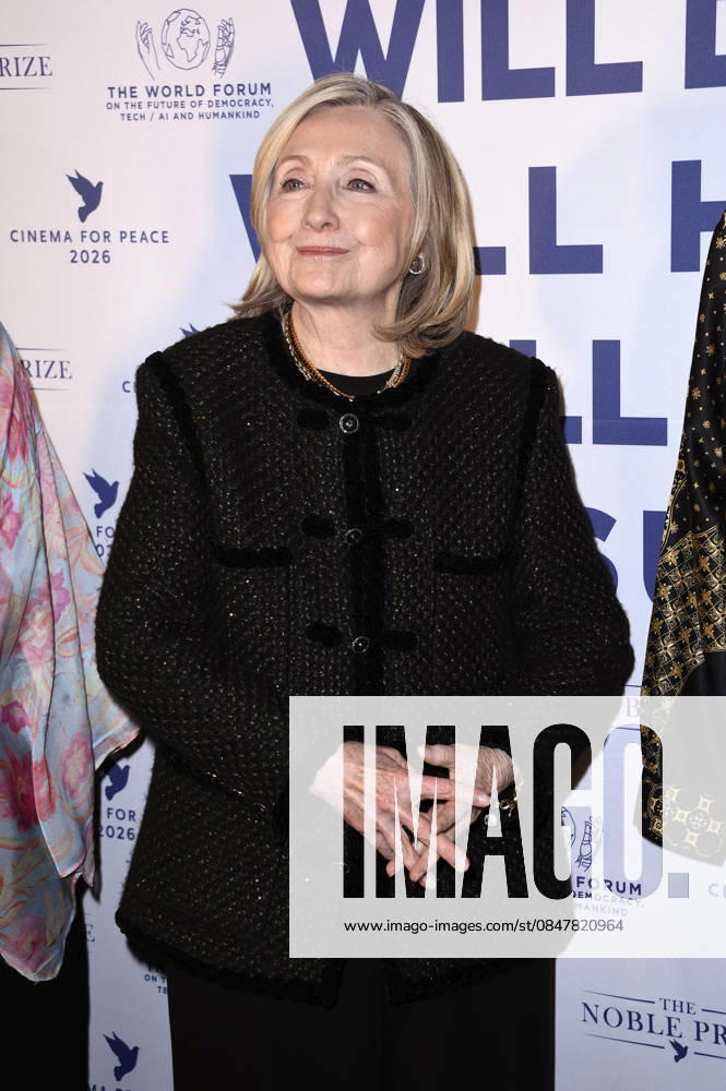 Hillary Clinton bei der Cinema For Peace Gala 2026 im Hotel Adlon Kempinski. Berlin