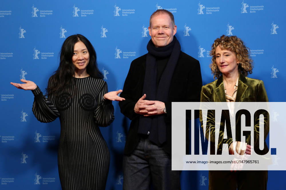 (L-R) Chinese director Chloe Zhao, British composer Max Richter, and Berlinale director Tricia Tuttle attend the Berlinale Camera award ceremony honoring Max Richter during the 76th Berlin International Film Festival (Berlinale), Europe s first major film festival of the year, at Haus Der Berliner Festspiele in Berlin. Berlin Germany - ZUMAf146 20260218_zip_f146_009