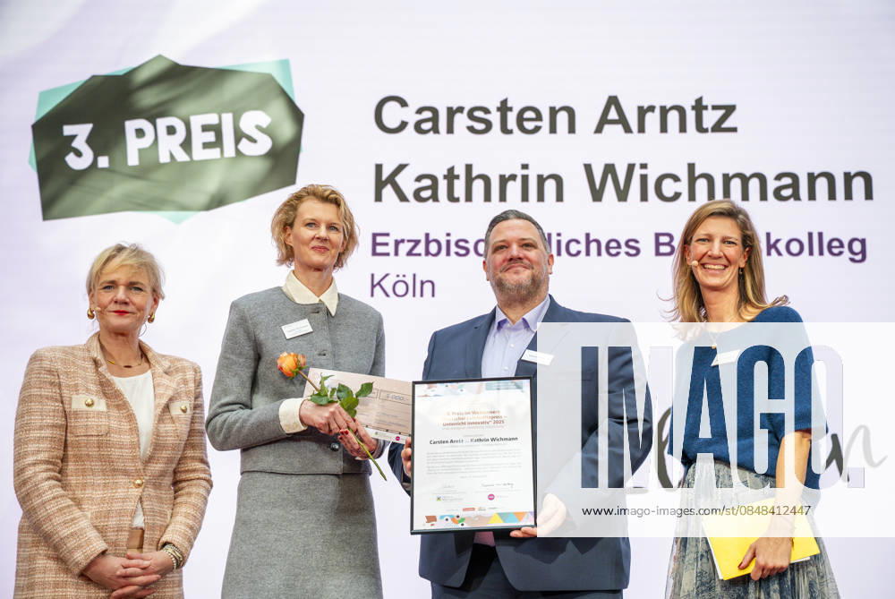 Carsten Arntz und Kathrin Wichmann - Deutscher Lehrkräftepreis 2025 EUR, Deutschland, Berlin, 23.02.2026: 3.Preis Vorbildliche Schulleitung: Carsten Arntz und Kathrin Wichmann von dem Erzbischöfliches Berufskolleg Köln in NRW. Preisverleihung des Deutscher Lehrkräftepreis 2025. Zehn Lehrkräfte, drei Schulleitungen und fünf Lehrkräfte-Teams aus zehn Bundesländern werden in dieser Wettbewerbsrunde für ihre herausragenden Leistungen ausgezeichnet.