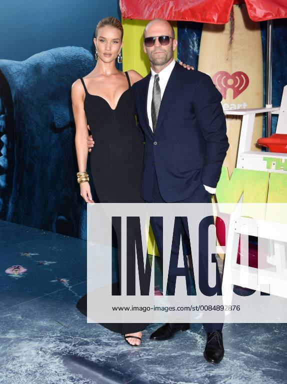 Rosie Huntington-Whiteley and Jason Statham arriving at the premiere of The Meg in Hollywood, California - Aug 6, 2018 - Hollywood Premiere of The Meg, Hollywood California United States TCL Chinese Theatre