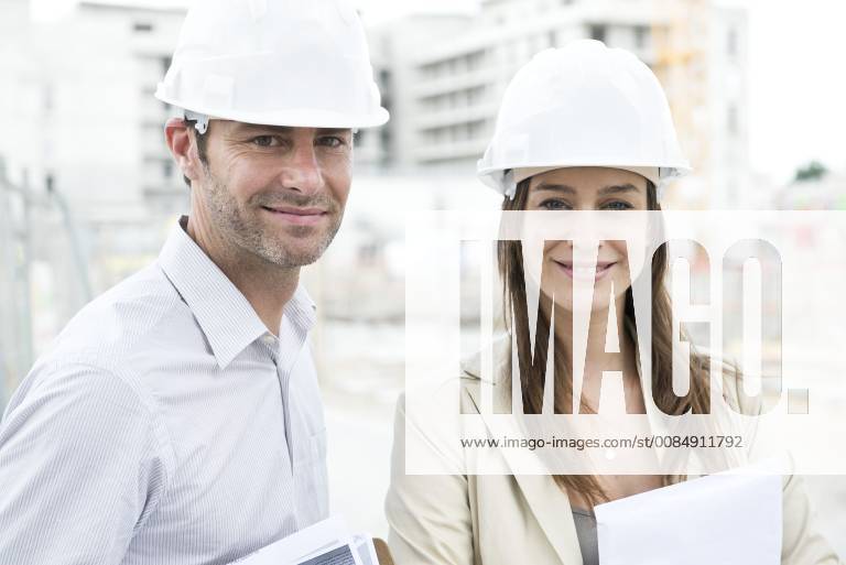 Engineers at construction site