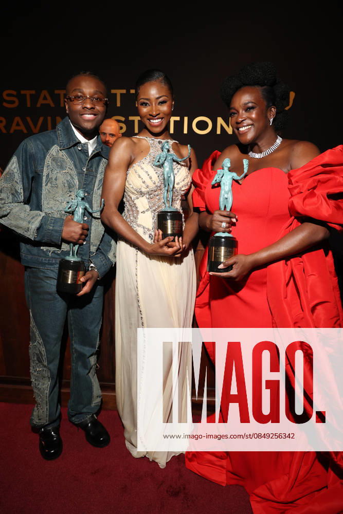 LOS ANGELES, CA - MARCH 1: Miles Caton, Jayme Lawson and Wunmi Mosaku at the 2026 Screen Actors Guild Awards After Party at the Shrine Auditorium in Los Angeles, California on March 1, 2026.