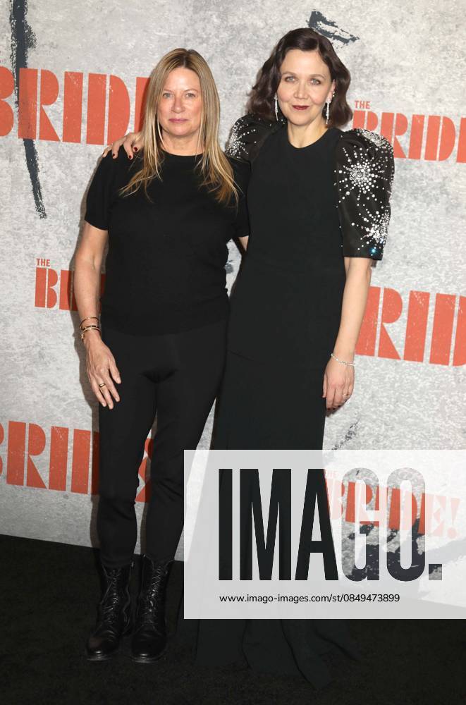 Producer EMMA TILLINGER KOSKOFF and actor director MAGGIE GYLLENHAAL seen at the arrivals for the New York premiere of The Bride held at The Rose Theater at Jazz at Lincoln Center. New York USA - ZUMAk03_ 20260303_zaf_k03_037