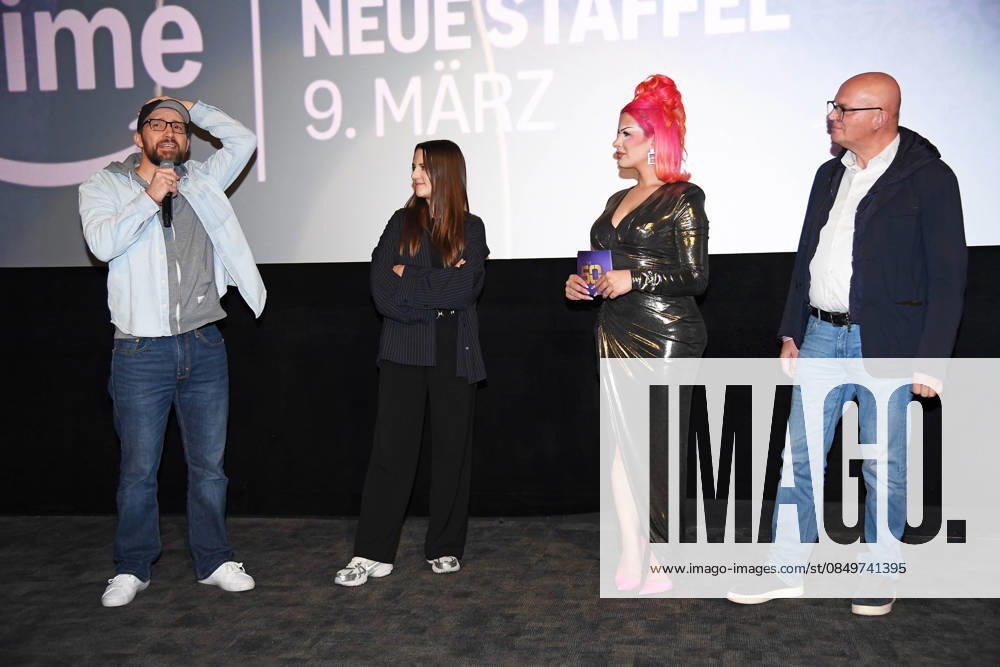 Philip Pratt, Jessica Heymann, Raffaela Zollo (Raffa s Plastic Life), Rainer Laux bei der Premiere von THE 50 - Staffel 3 von Prime Video im Cinedom in Köln am 05.03.2026