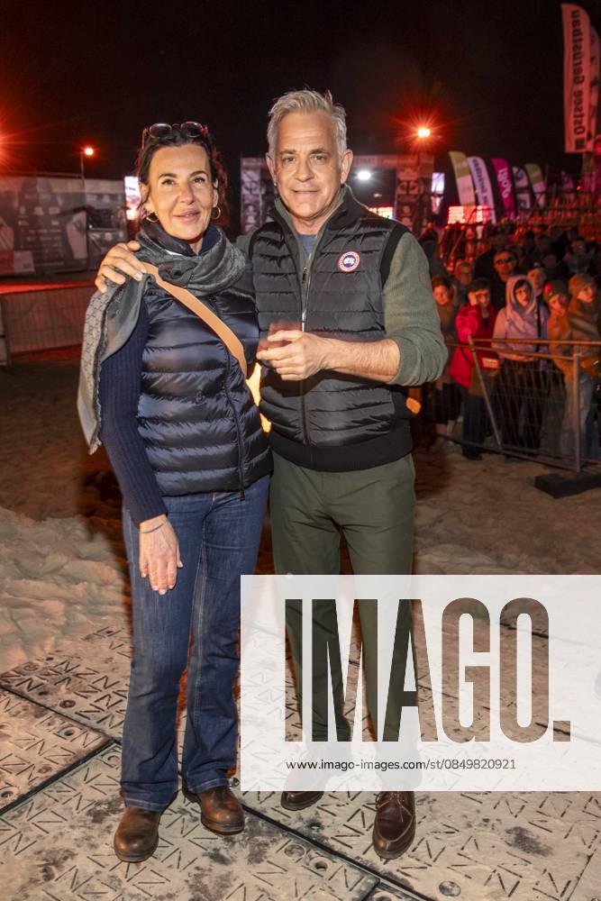 Abb Freundin Nicole Toursarkissian und Florian Fitz zu Gast am Strand Falckellauf bei 10.Jahre Baltic Lights 2026 Promi Charity Schlittenhunderennen zu Gunsten der Welthungerhilfe an der Ostsee zwischen der Seebruecke Ahlbeck und der Seebruecke Heringsdorf , Freitag 06.03.2026 in Heringsdorf MV Deutschland