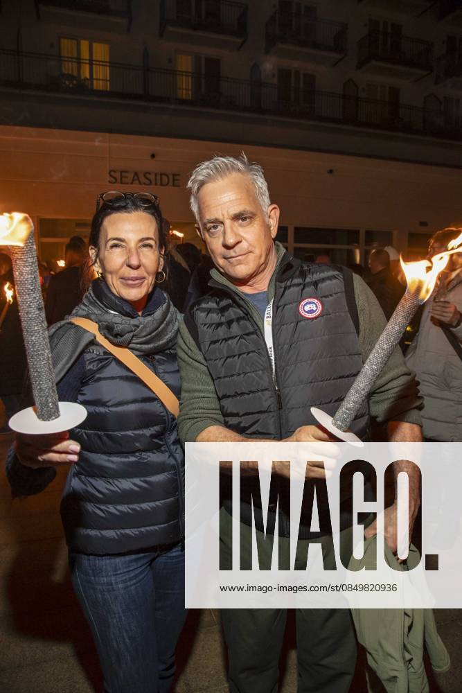 Abb Freundin Nicole Toursarkissian und Florian Fitz zu Gast am Strand Falckellauf bei 10.Jahre Baltic Lights 2026 Promi Charity Schlittenhunderennen zu Gunsten der Welthungerhilfe an der Ostsee zwischen der Seebruecke Ahlbeck und der Seebruecke Heringsdorf , Freitag 06.03.2026 in Heringsdorf MV Deutschland
