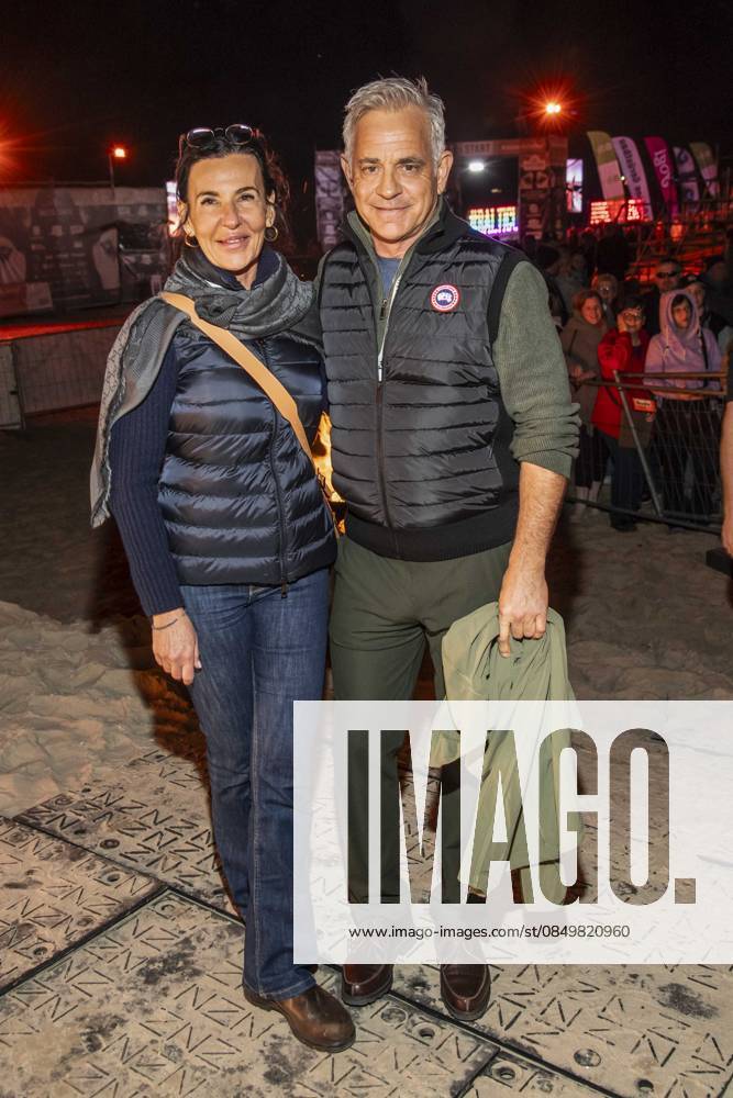 Abb Freundin Nicole Toursarkissian und Florian Fitz zu Gast am Strand Falckellauf bei 10.Jahre Baltic Lights 2026 Promi Charity Schlittenhunderennen zu Gunsten der Welthungerhilfe an der Ostsee zwischen der Seebruecke Ahlbeck und der Seebruecke Heringsdorf , Freitag 06.03.2026 in Heringsdorf MV Deutschland
