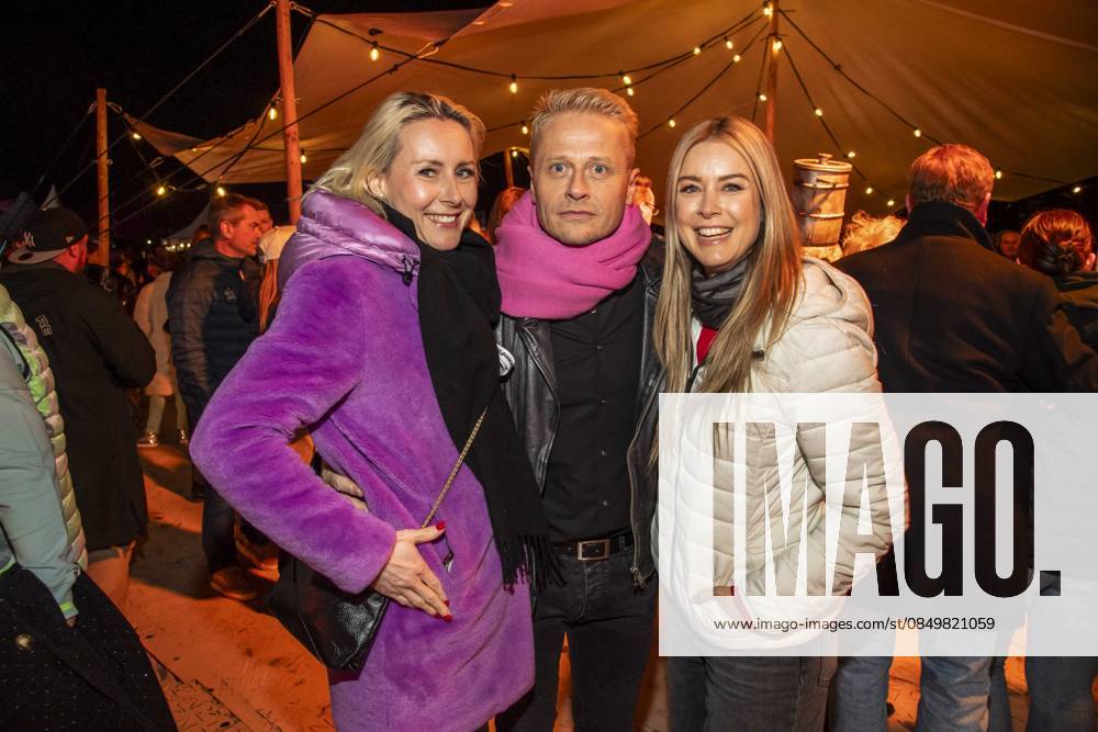 Abb Franziska Hippe, Roman Knizka und Nina Ensmann zu Gast am Strand bei 10.Jahre Baltic Lights 2026 Promi Charity Schlittenhunderennen zu Gunsten der Welthungerhilfe an der Ostsee zwischen der Seebruecke Ahlbeck und der Seebruecke Heringsdorf , Freitag 06.03.2026 in Heringsdorf MV Deutschland