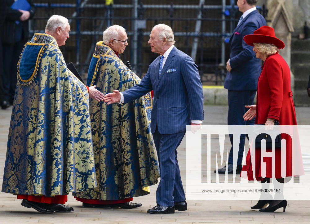 LONDON, UK. King Charles and Queen Camilla arrive for The Commonwealth Day Service at Westminster Abbey, which has been held since 1972 and celebrates the people and cultures of the 54 Commonwealth nations. London UK - ZUMAl94_ 20260309_zaf_l94_033