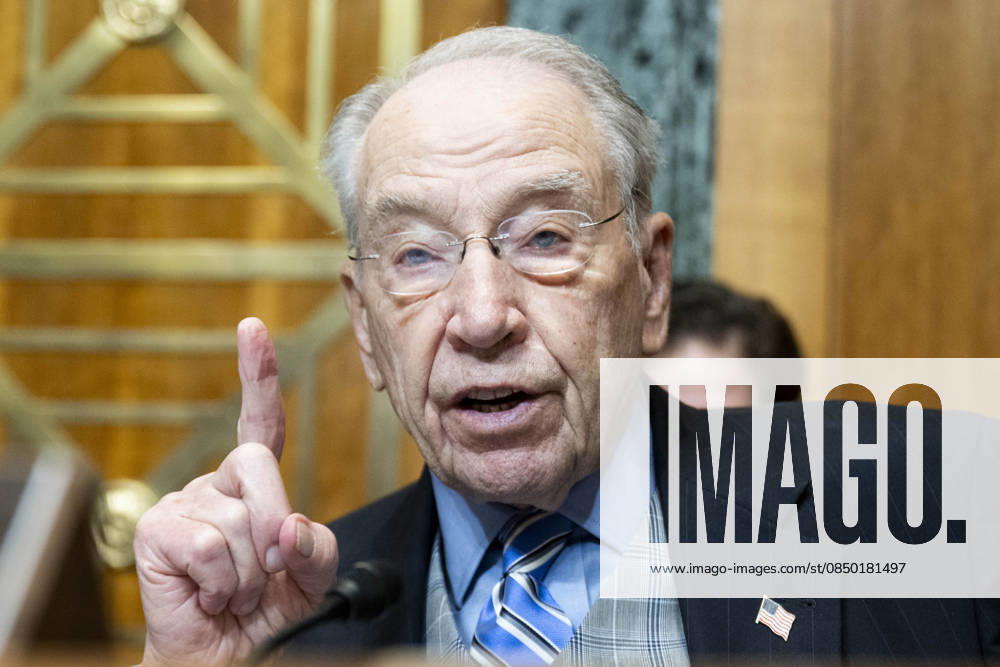 U.S. Senator CHUCK GRASSLEY (R-IA) speaking at a hearing of the Senate Budget Committee hearing about sanctuary cities at the U.S. Capitol in Washington, D.C. Washington USA - ZUMAb161 20260310_aap_b161_029
