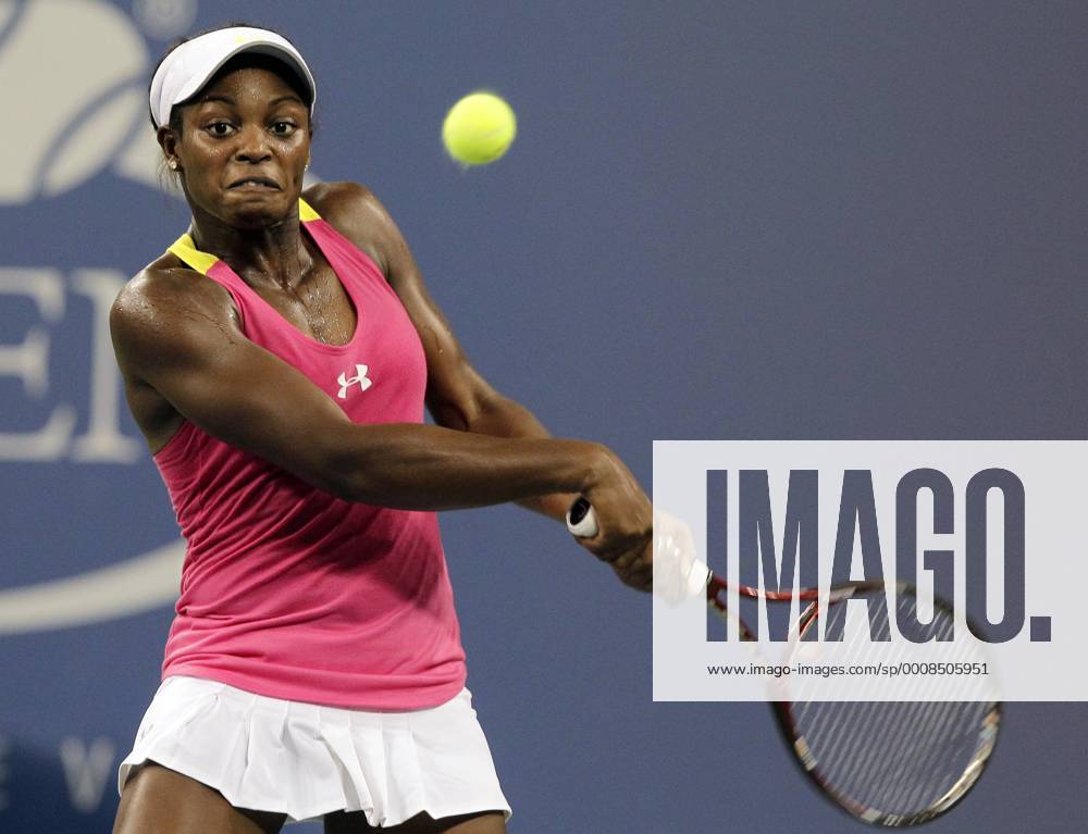 Sloane Stephens hits a backhand in the second set of her match on day 6 in Arthur Ashe Stadium at the U.S. Open Tennis Championships at the Billie Jean King National Tennis Center in New York City on September 3, 2011. - ZUMAN