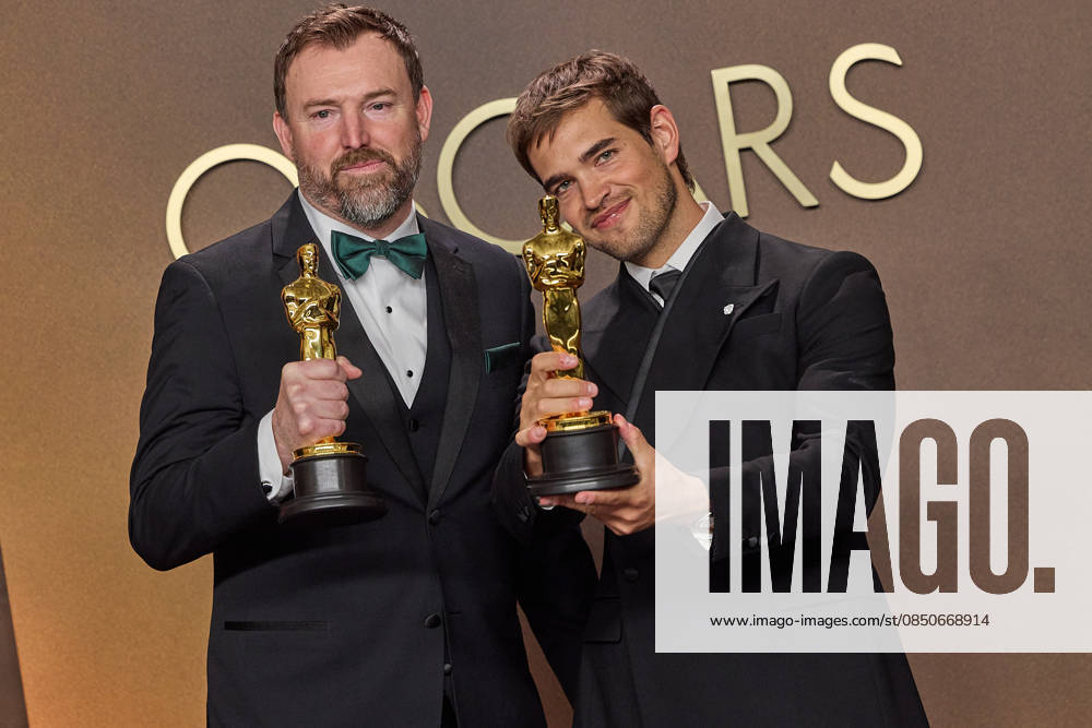Jack Piatt and Sam A. Davis pose backstage with the Oscar for Live Action Short Film during the 98th Oscars¨ at Dolby Theatre at Ovation Hollywood on Sunday. Hollywood USA - ZUMAz03_ 20260315_zah_z03_046
