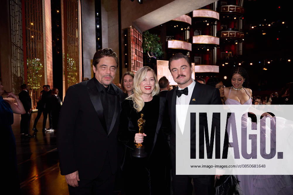 Benicio del Toro, Sarah Murphy, and Leonardo DiCaprio, accept the OscarÂ® for Best Picture during the 98th OscarsÂ® at the DolbyÂ® Theatre at Ovation Hollywood on Sunday, March 15, 2026. Los Angeles CA USA 350081312PLX