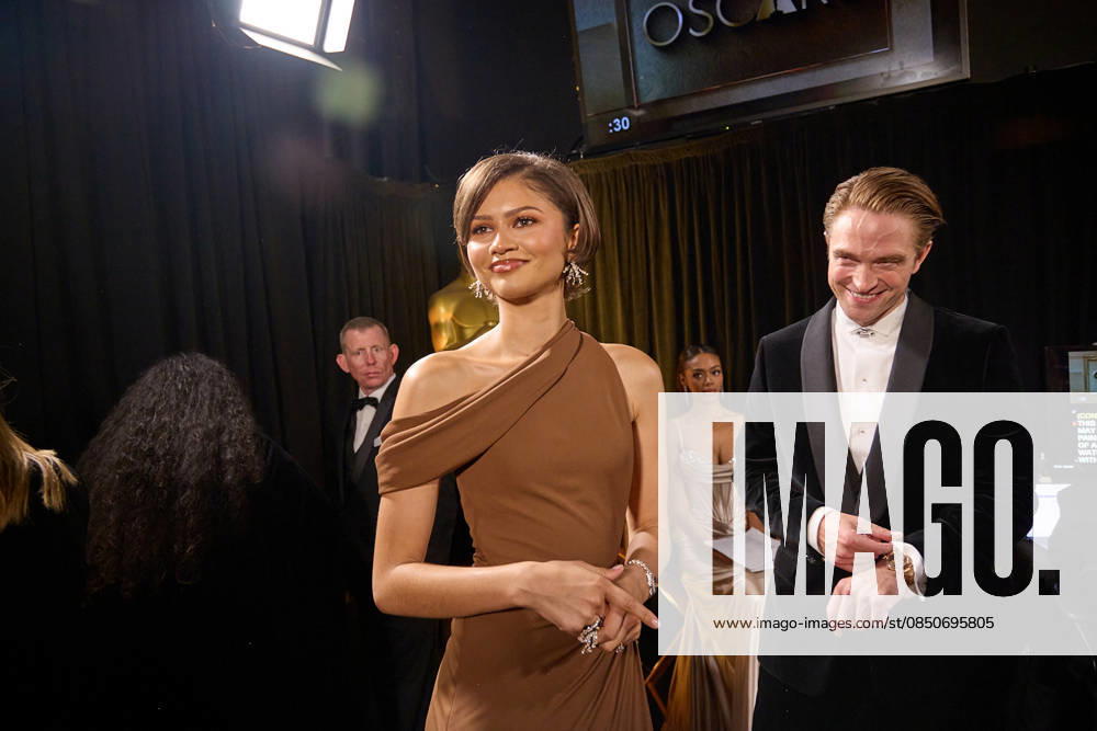 98th Oscars, Academy Awards Zendaya and Robert Pattinson backstage during the 98th Oscars at the Dolby Theatre at Ovation Hollywood on Sunday, March 15, 2026., Credit:SI Avalon United States of America, CA, Hollywood, Dolby Theater