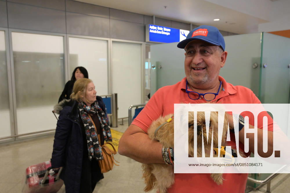 Repatriation Flight From Abu Dhabi Carrying Greeks And Their Pets Arrives In Athens A passenger on board the repatriation flight from Abu Dhabi for citizens with pets arrives with his dog at Athens International Airport, Greece, on March 18, 2026. This special Aegean Airlines flight is organized by the Greek government to bring home 101 Greek nationals residing in the United Arab Emirates, along with their pets, due to the wider disruption in the area caused by the conflict involving Iran. Athens Greece