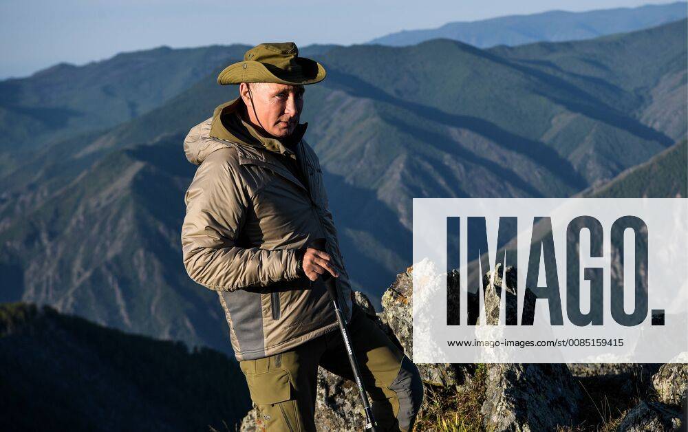 The President of Russia, Vladimir Putin, in Sayano-Shushensky Nature Reserve in the West Sayan Mountains in Tyva Republic, south Siberia. Alexei Nikolsky Russian Presidential Press and Information Office TASS TS08E340