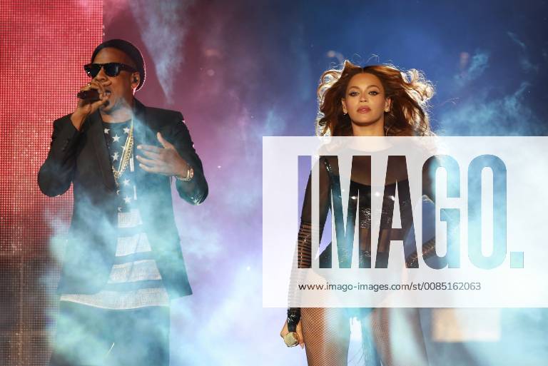 St Denis, FRA - Beyonce and Jay Z perform during On the Run tour on Friday, Sept. 12, 2014 at Stade De France in Paris, France. St Denis FRA - ZUMAm67_ 20140912_zaf_m67_057