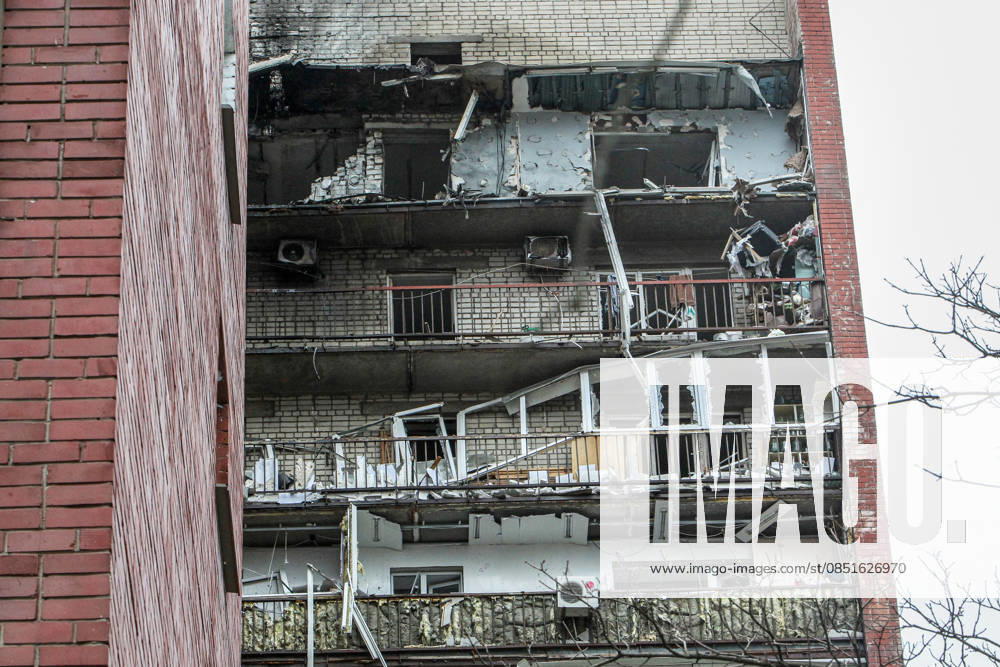 A 14-storey apartment block is damaged by a Russian drone strike in Dnipro, Ukraine, March 24, 2026. Russian forces attacked the eastern Ukrainian city with strike drones. At least 13 people were injured, including two girls aged 12 and nine, and a one-and-a-half-year-old boy. (Photo by Mykola Miakshykov Ukrinform) Russian army attacks apartment block with drone in Dnipro