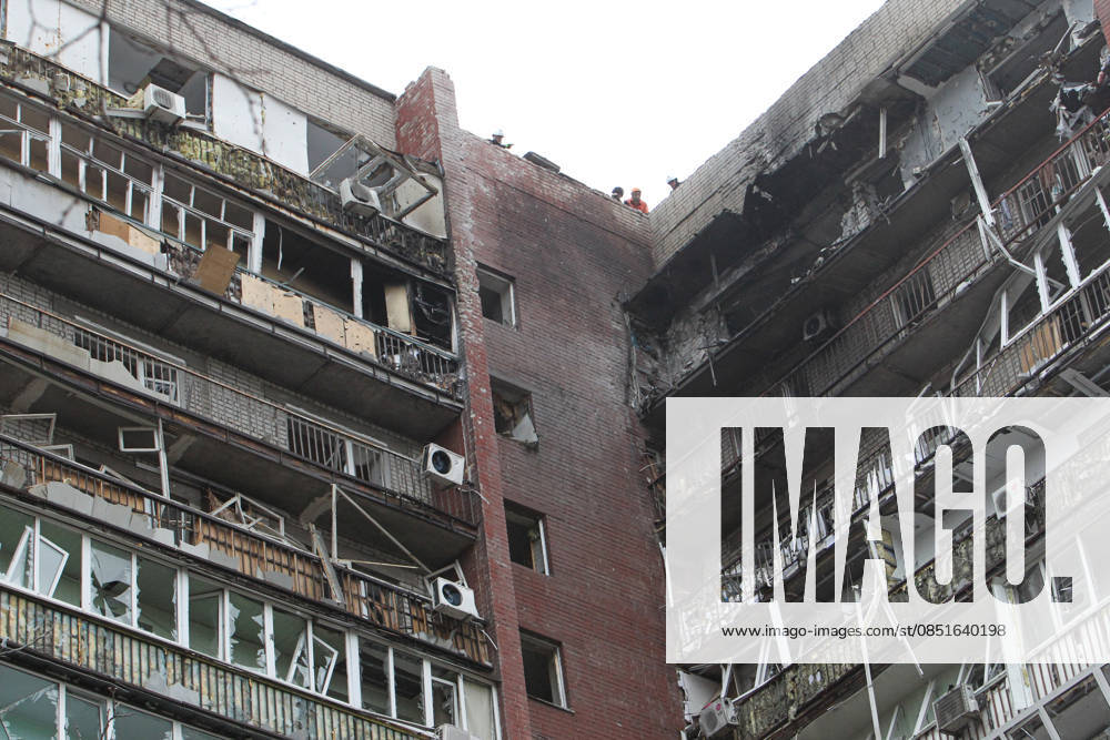 A 14-storey apartment block is damaged by a Russian drone strike in Dnipro, Ukraine, March 24, 2026. Russian forces attacked the eastern Ukrainian city with strike drones. At least 13 people were injured, including two girls aged 12 and nine, and a one-and-a-half-year-old boy. (Photo by Mykola Miakshykov Ukrinform) Russian army attacks apartment block with drone in Dnipro