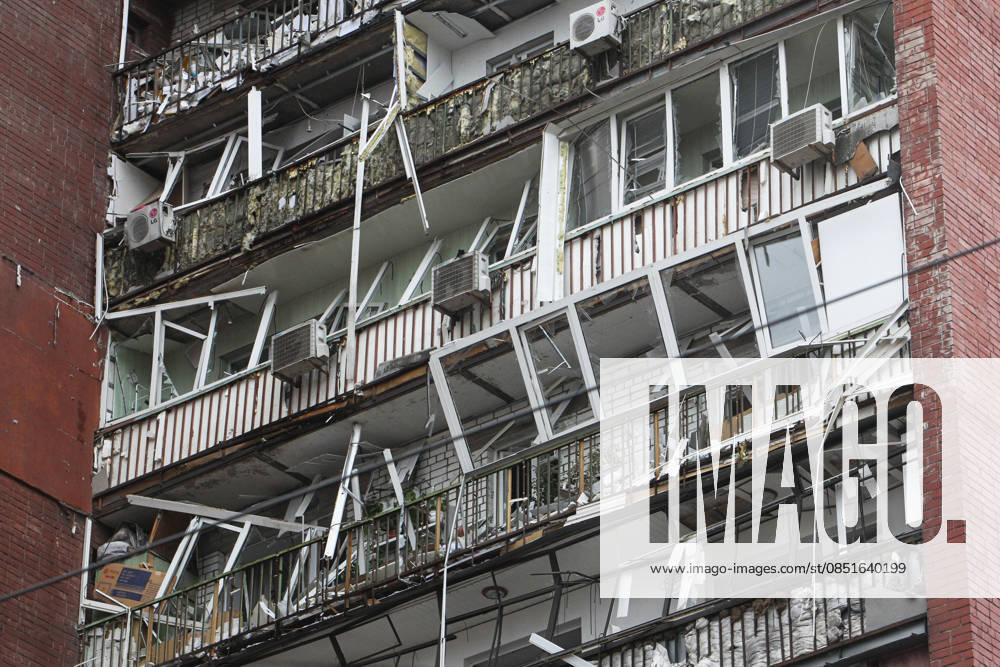 A 14-storey apartment block is damaged by a Russian drone strike in Dnipro, Ukraine, March 24, 2026. Russian forces attacked the eastern Ukrainian city with strike drones. At least 13 people were injured, including two girls aged 12 and nine, and a one-and-a-half-year-old boy. (Photo by Mykola Miakshykov Ukrinform) Russian army attacks apartment block with drone in Dnipro