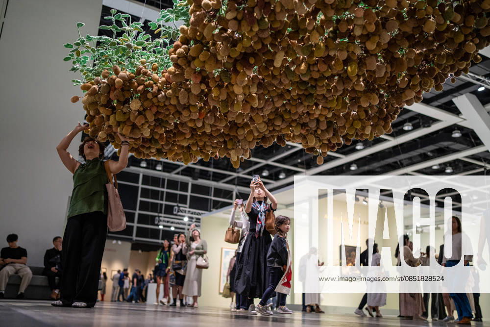 HONGKONG-ART ART-BASEL People looking at an art display at Art Basel 2026 in Hong Kong, March 26, 2026. NEXPHER Vernon Yuen HONG KONG