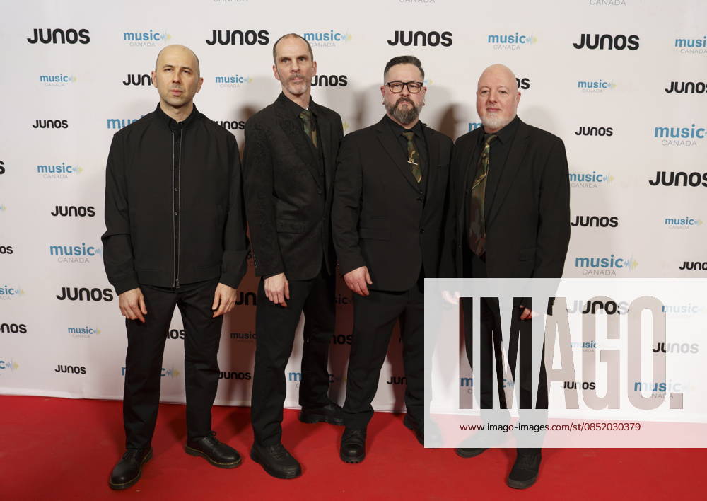 Hamilton, On, CAN: Members of Despised Icon, nominated for Metal Hard Music Album of the Year, on the red carpet at the 2026 Juno Awards Gala in Hamilton, Saturday, March 28, 2026. Hamilton CAN - ZUMAc35_ 20260328_zaf_c35_090