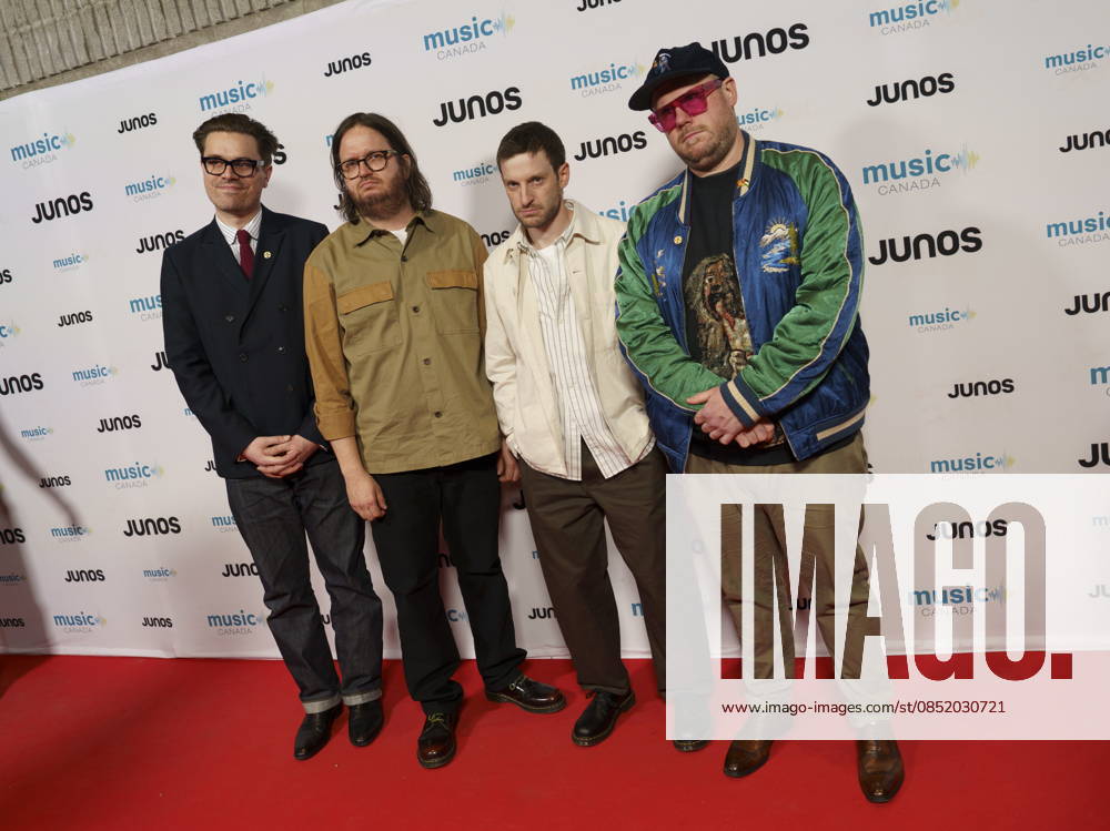 Hamilton, On, CAN: Members of Pup, nominated for Alternative Album of the Year, on the red carpet at the 2026 Juno Awards Gala in Hamilton, Saturday, March 28, 2026. Hamilton CAN - ZUMAc35_ 20260328_zaf_c35_096