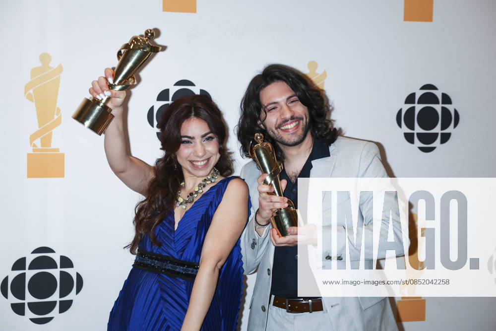 Kazdoura pose for photos after winning Global Music Album of the Year during the 2026 Juno Awards Gala in Hamilton, Saturday, March 28, 2026. Hamilton Canada - ZUMAc35_ 20260328_zaf_c35_182