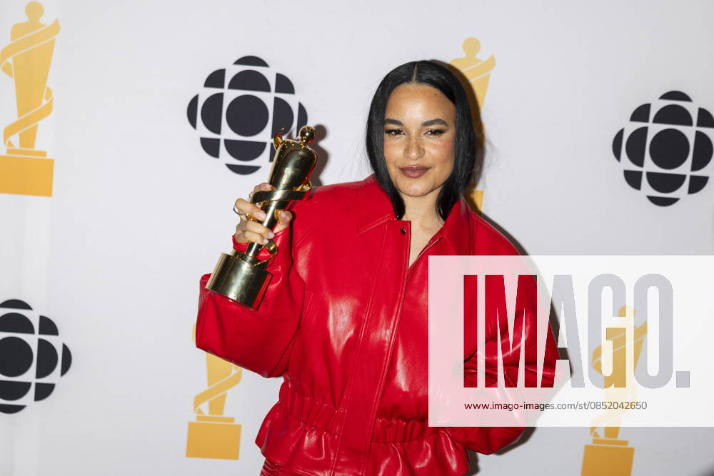 Karena Evans poses for photos after winning Music Video of the Year during the 2026 Juno Awards Gala in Hamilton, Saturday, March 28, 2026. Hamilton Canada - ZUMAc35_ 20260328_zaf_c35_186