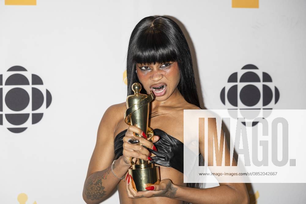 SadBoi poses for photos after winning Rap Album EP of the Year during the 2026 Juno Awards Gala in Hamilton, Saturday, March 28, 2026. Hamilton Canada - ZUMAc35_ 20260328_zaf_c35_187